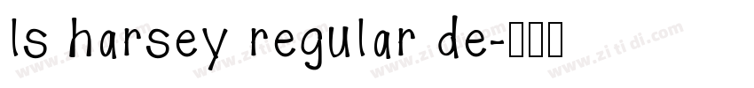 ls harsey regular de字体转换